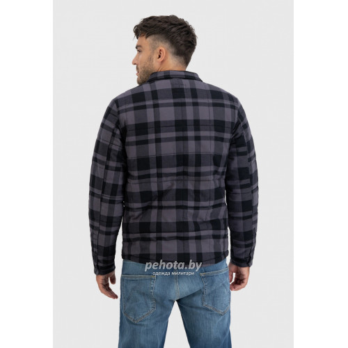 Рубашка Square+padded 3545 grey check | Vintage Industries фото 17