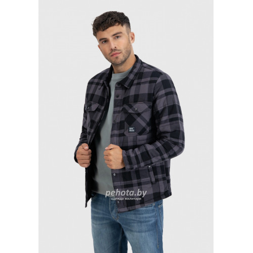 Рубашка Square+padded 3545 grey check | Vintage Industries фото 1