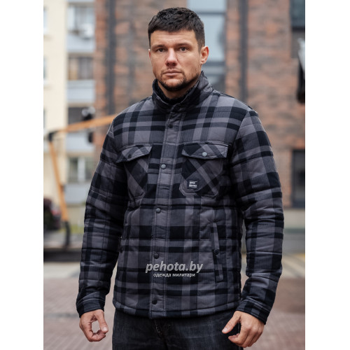 Рубашка Square+padded 3545 grey check | Vintage Industries фото 2