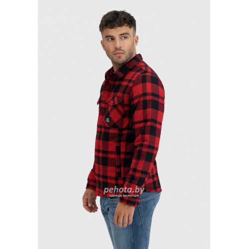 Рубашка Square+padded 3545 red check | Vintage Industries фото 16