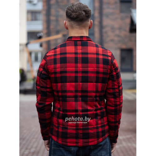 Рубашка Square+padded 3545 red check | Vintage Industries фото 6