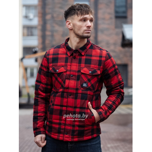 Рубашка Square+padded 3545 red check | Vintage Industries фото 4