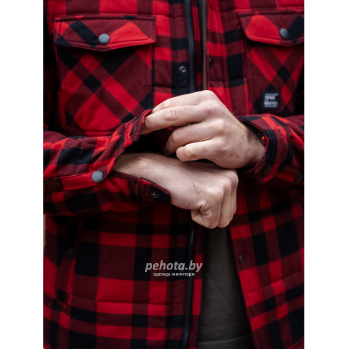 Рубашка Square+padded 3545 red check | Vintage Industries фото 7