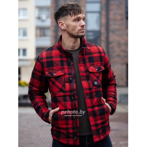 Рубашка Square+padded 3545 red check | Vintage Industries фото 2