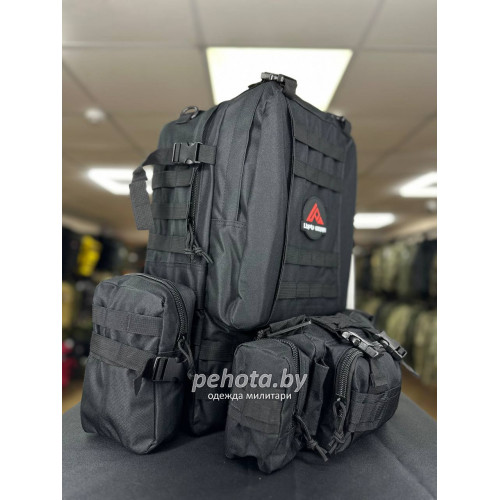 Рюкзак Тактический BL002 с разгрузкой Black 55L | Lupu Gear фото 4