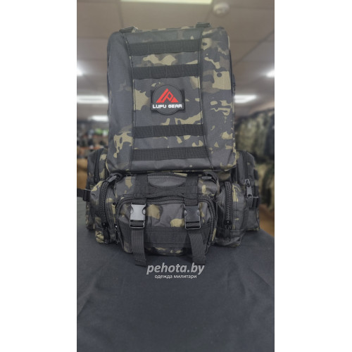 Рюкзак Тактический BL002 с разгрузкой Black Multicam 55L | Lupu Gear фото 1
