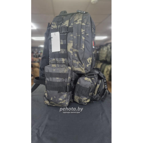 Рюкзак Тактический BL002 с разгрузкой Black Multicam 55L | Lupu Gear фото 4