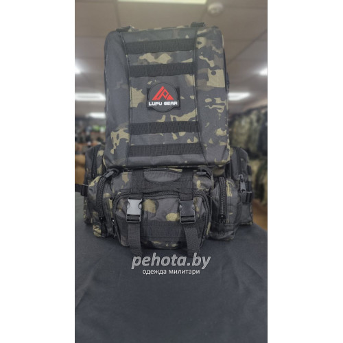 Рюкзак Тактический BL002 с разгрузкой Black Multicam 55L | Lupu Gear фото 1