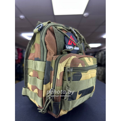 Рюкзак тактический BL050 One Strap Short Woodland 5L | Lupu Gear фото 4