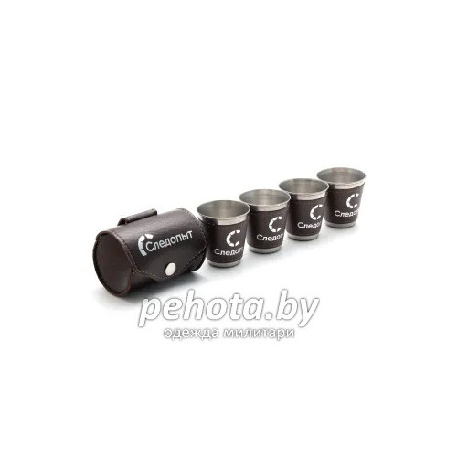 Рюмки 4шт. 60мл в кожаном оплете PF-CWS-P29SET | Следопыт фото 3