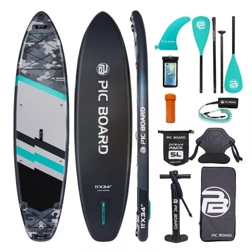 Сапборд Pic Board Camouflage Grey | Skatinger фото 1