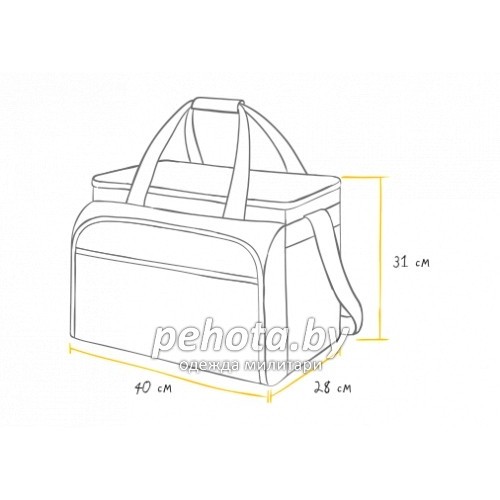 Сумка-холодильник с набором посуды 4100-6 Синяя | Арктика фото 3
