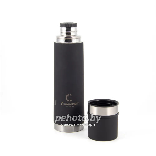 Термос COSMOS 0.5 л с двойной крышкой черный PF-TM_04 | Следопыт фото 2
