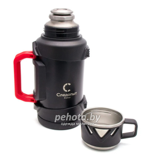 Термос DAKAR 1.5 л со складными ручками черный PF-TM-27 | Следопыт фото 5