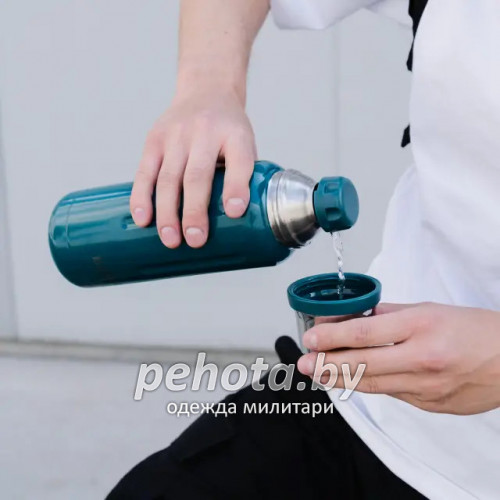 Термос для напитков Flask-1000 Deep Teal | Bobber фото 4