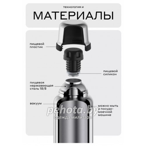 Термос для напитков Flask-770 Sand Grey | Bobber фото 6