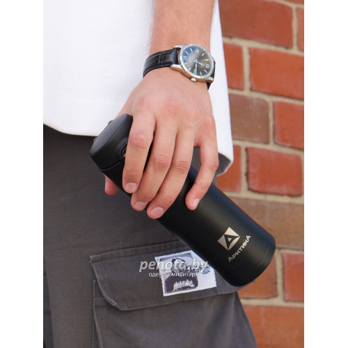 Термос Питьевой 420 мл 701-420 Текстурный черный | Арктика фото 8