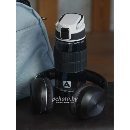 Бутылка с манжетой и трубочкой 550 мл 722-550 Черный | Арктика фото 7