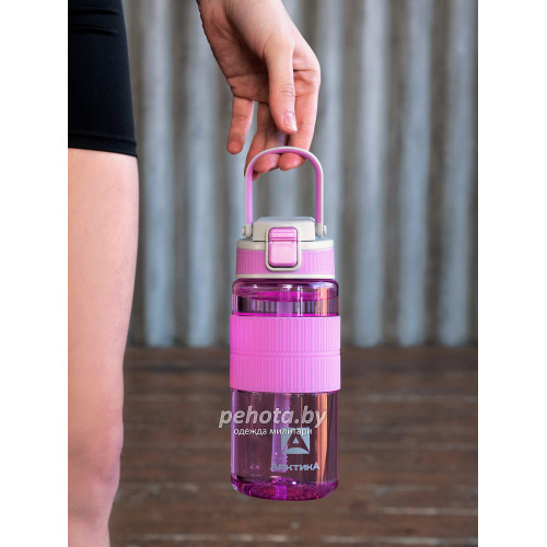 Бутылка с манжетой и трубочкой 550 мл 722-550 Лавандовый | Арктика фото 7