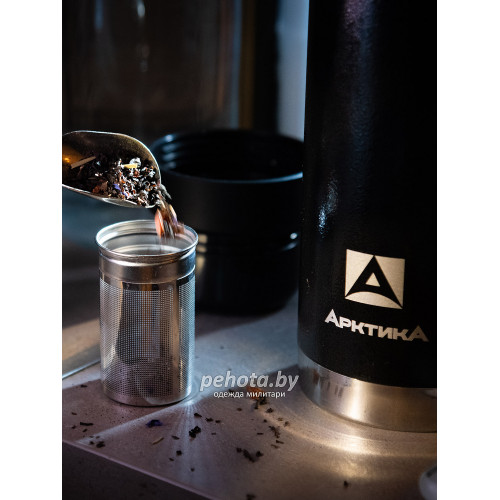 Термос Питьевой с ситечком 900 мл 106-900C Черный | Арктика фото 6