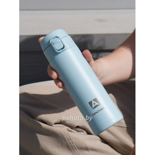 Термос Питьевой 420 мл 701-420 Текстурный голубой | Арктика фото 8