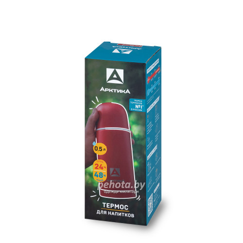Термос Питьевой с узким горлом 500 мл 105-500 красный | Арктика фото 4