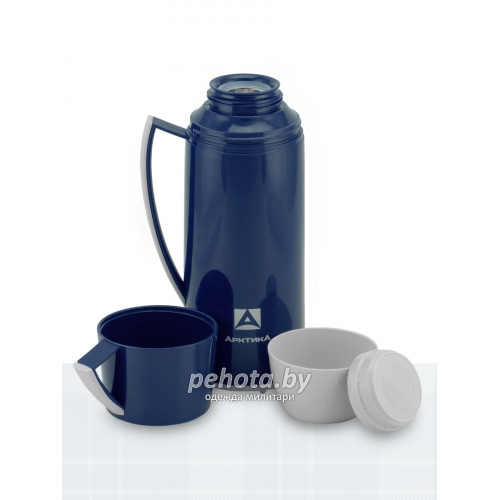 Термос Питьевой со стеклянной колбой 1000мл 1010-1000-BL синий | Арктика фото 3