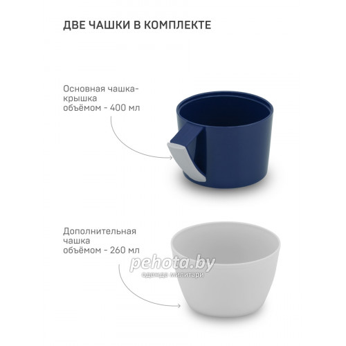 Термос Питьевой со стеклянной колбой 1000мл 1010-1000-BL синий | Арктика фото 7