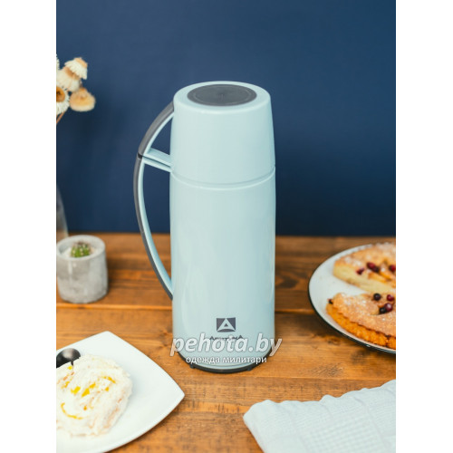 Термос Питьевой со стеклянной колбой 1000мл 1010-1000-CN голубой | Арктика фото 14