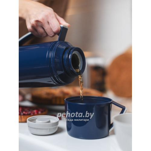 Термос Питьевой со стеклянной колбой 1700мл 1010-1700-BL синий | Арктика фото 13