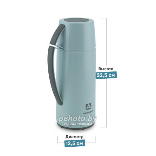 Термос Питьевой со стеклянной колбой 1700мл 1010-1700-CN голубой | Арктика фото 2