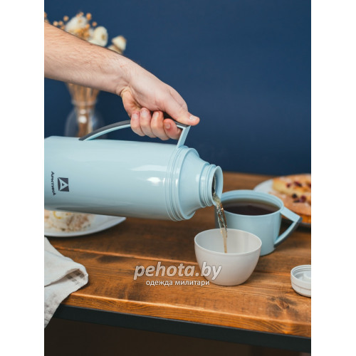 Термос Питьевой со стеклянной колбой 1700мл 1010-1700-CN голубой | Арктика фото 13