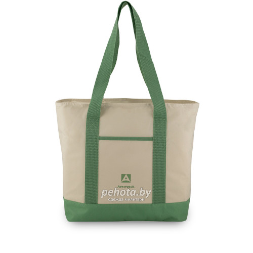 Термосумка шоппер 3400-17 Зеленая/Бежевая | Арктика фото 4