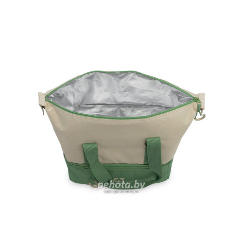 Термосумка шоппер 3600-11 Зеленый/Бежевый | Арктика фото 3