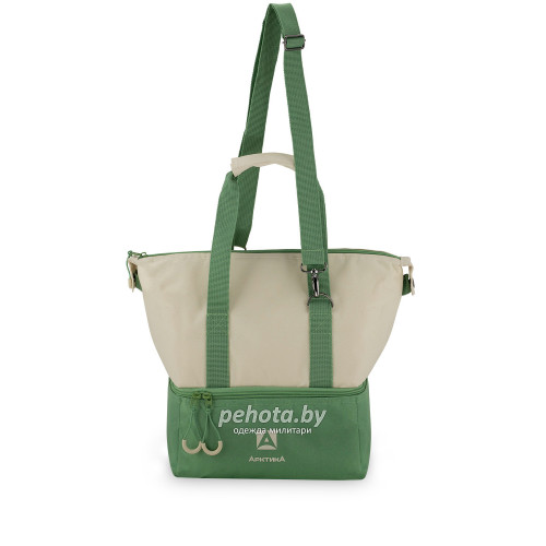 Термосумка шоппер 3600-11 Зеленый/Бежевый | Арктика фото 2