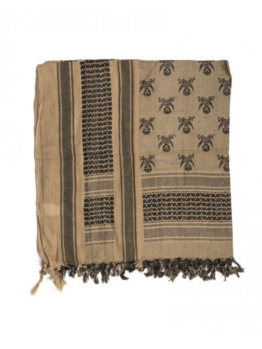 Арафатка Шемаг Skull койот-черный | Mil-tec