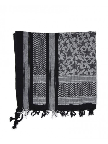 Арафатка Шемаг Stars черно-белый | Mil-tec