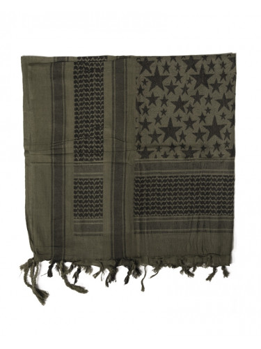 Арафатка Шемаг Stars олива-черный | Mil-tec