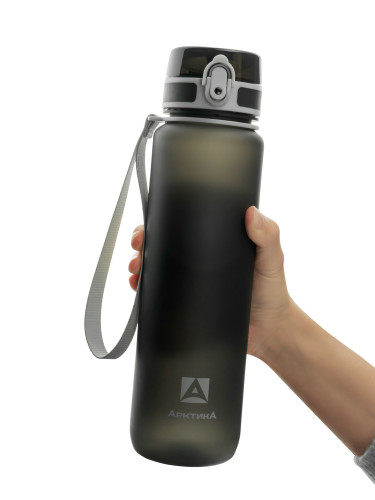 Бутылка для воды 1000мл 720-1000 Чёрная матовая | Арктика