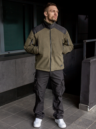 Кофта флисовая Liberty Olive/Black | Helikon-Tex
