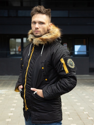 Куртка Аляска HUSKY Compass Black/Yellow | Nord Denali