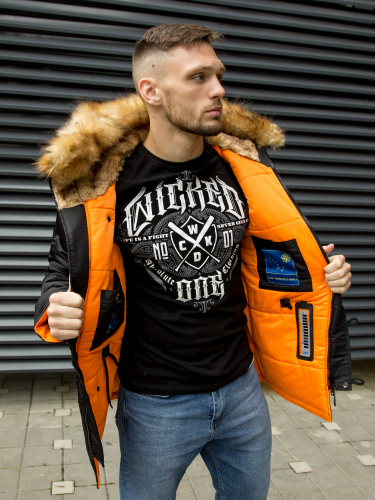 Куртка Аляска HUSKY DENALI Black/Orange | Nord Denali