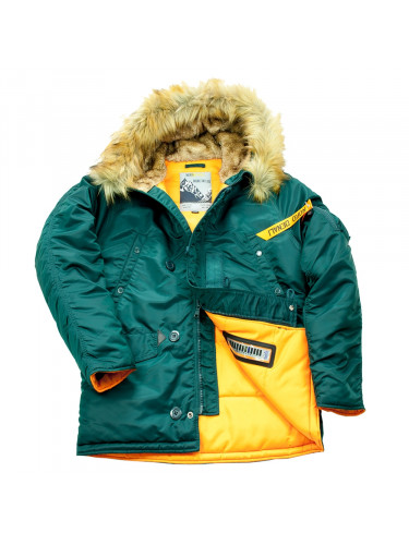 Куртка Аляска Husky короткая Dark Petrol/orange | Nord Denali