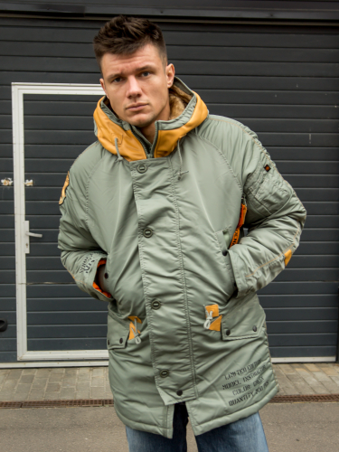 Куртка Аляска INSTRUCTOR Olive/Orange | Nord Denali