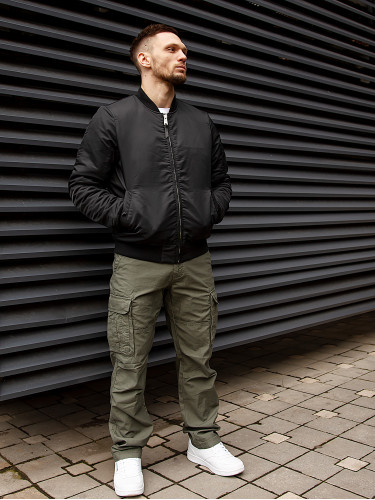 КУРТКА БОМБЕР ROW 2219 BLACK | VINTAGE INDUSTRIES