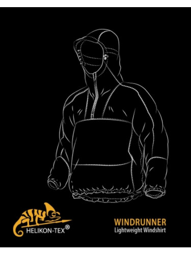 Куртка-ветровка Windrunner Black | Helikon-Tex