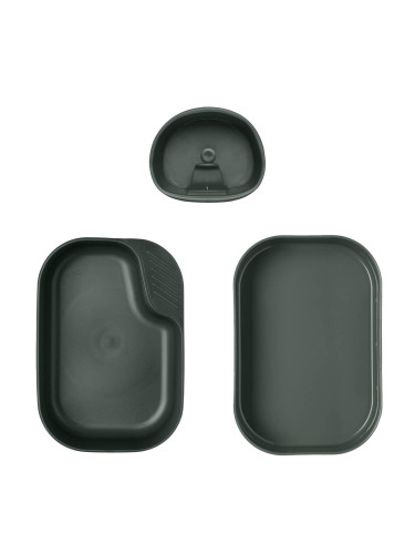 Набор посуды 3 предмета CAMP-A-BOX BASIC Olive Green | WILDO