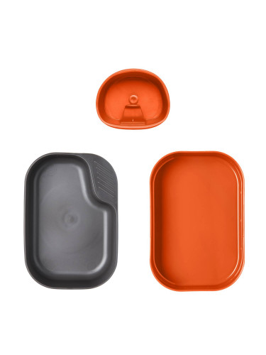 Набор посуды 3 предмета CAMP-A-BOX BASIC Orange/Dark Grey | WILDO