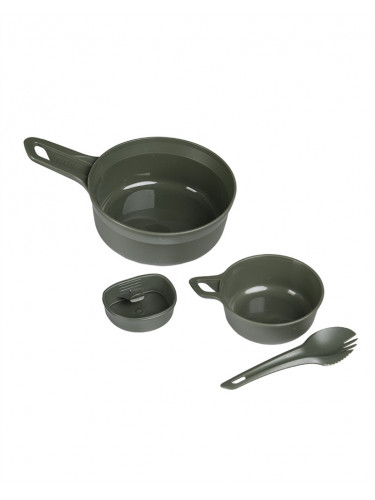 Набор посуды 4 предмета Adventurer kit Olive | WILDO
