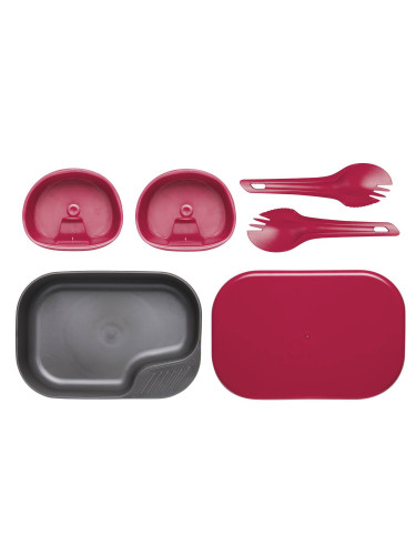 Набор посуды 6 предметов CAMP-A-BOX DUO LIGHT GREEN Raspberry | WILDO